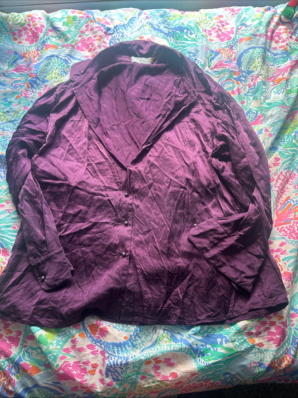 Ravella Deep Plum Silk Blouse